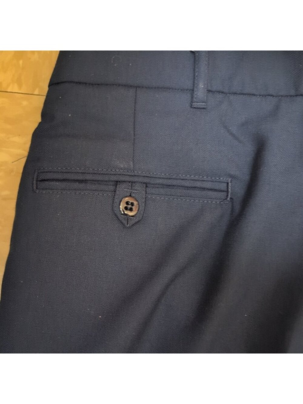 US Army Creighton AB 451 Trousers Officer Mens 38R Pants Dress Blue Yellow Uni - Picture 7 of 11